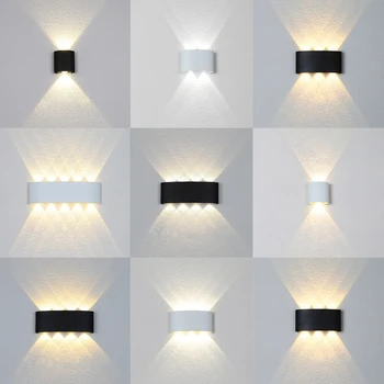 Led монтиран на стената Лампа, Открит Водоустойчив Вътрешен Стенен монтаж Лампа 2 W 4 W 6 W И 8 W 10 W Минималистичен творчески малка странична лампа за спални