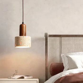 Нощни led лампа за спалня в японски стил Ваби-съби, Дизайнерски окачен лампа, за да премине в ресторант в ретро стил, творческа Домашно осветление