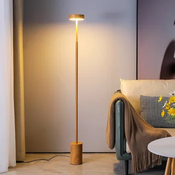 Японски дървена лампиона пълна гама от хол, спалня, Скандинавски минимализъм, креативна Проста Модерна вертикална настолна нощна лампа