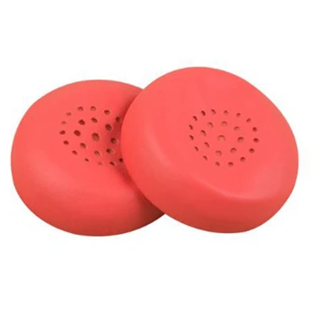 1 двойка от порест каучук амбушюр, кожена подплата за слушалки Sony WH-CH400 (червен)