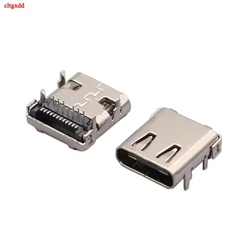 10 бр./лот USB 3.1 Type-C 24-пинов конектор, изход SMD DIP конектор за самостоятелно проектиране на печатни платки, висока сила на тока, бързо зареждане