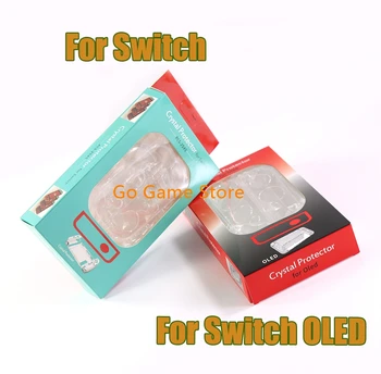 10 комплекта за Oled-конзола Nintendo Switch/Switch с разделен корпус от кристал, прозрачен пластмасов защитен калъф от прозрачен кристал