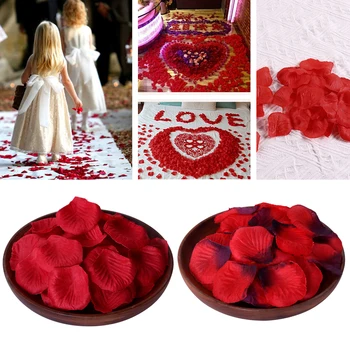 1000 Броя розови Листенца За да празнуват сватбата в бара Ръчно изработени Декоративни подпори Имитация на цветя
