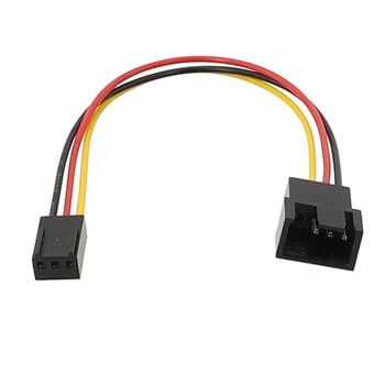 15-см кабел-адаптер фен Small 3PIN към Small 4PIN за лесно свързване на компютри и офис употреба Dropship
