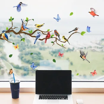 18 *50 см клонка птица, пеперуда стъклена стикер декор стикер на прозореца детска стая, за да се учат декорация на дома стикер на стената Ct4033