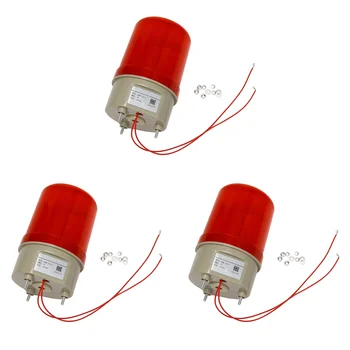 3-КРАТНА промишлена звукова аларма с миганием, акустооптическая аларма BEM-1101J с червени led пътни лампи, 220 В