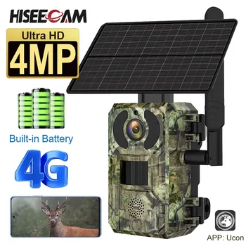 4MP Слънчева Ловна Пътека Капан Помещение Открит 14MP 4G Сим-Карта за Откриване на Движение Батерия за Нощно Виждане Камера за Дивата Природа Водоустойчив