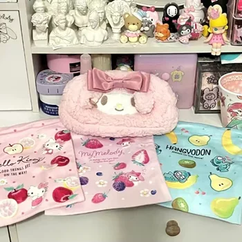 Hello Kitty Kuromi Melody Cinnamorol Sanrio Kawaii Чанта от съвсем малък, чанта за съхранение на малки предмети, Розова, лилава, Синя косметичка