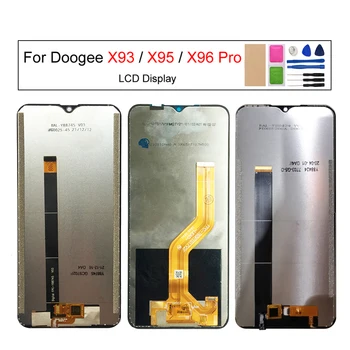 LCD дисплей и цифров преобразувател със сензорен екран, Doogee X96 Pro X95 и X93, резервни части за ремонт на екрана на телефона