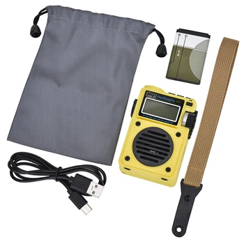 MOOL Hanrongda Рчр-701 Джобно полнодиапазонное цифрово радио-субуфер Качество на звука, Bluetooth TF Карта Цифров дисплей радио