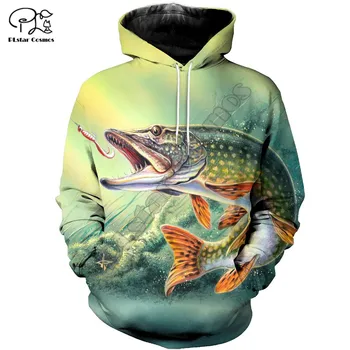 PLstar Cosmos Красива Риба 3D Принт 2021 Нови Модни Блузи С качулка с Цип За по Мъже/Жени Ежедневни Градинска Облекло F15
