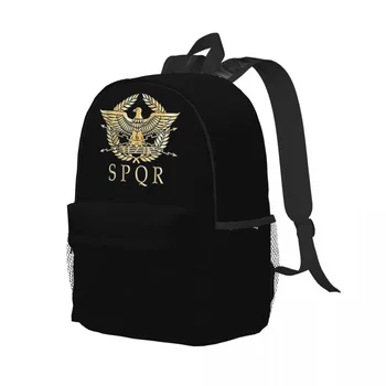 SPQR - Раници с емблема на Орел стандарт на Римската империя, тийнейджърката чанта за книги, модни детски училищни чанти, пътнически раница, чанта през рамо SPQR - Раници с емблема на Орел стандарт на Римската империя, тийнейджърката чанта за книги, модни детски училищни чанти, пътнически раница, чанта през рамо 3