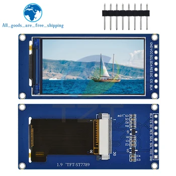 TZT 1,9-Инчов IPS Полноугольный TFT-дисплей с LCD екран и Цветен Дисплейный Модул SPI Сериен Порт с Висока разделителна способност 170x320 ST7789