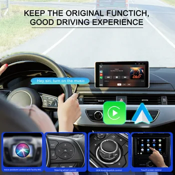 Безжичен адаптер, съвместим с Carplay Android Auto Wire Control За свързване на безжичен външен модул Към адаптер с ниско закъснение
