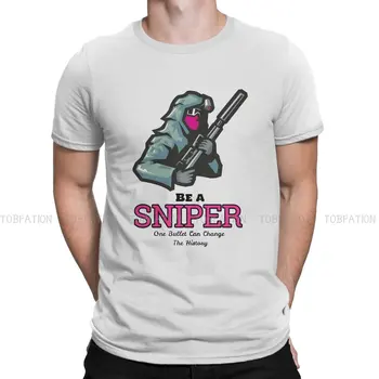 Бъди снайперист Класическа тениска с кръгло деколте Sniper Elite Game Класическа тениска от чист памук, Мъжки блузи Индивидуалност Голяма разпродажба