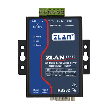 Висока производителност, обхват изолиращ сървър на серийни устройства / шлюз Modbus, най-известния продукт на ZLAN5143I