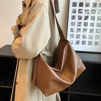 Дамска чанта от изкуствена кожа с голям капацитет, модни чанти през рамо, висококачествени дамски пътни чанти-тоут, ежедневни дамски чанта-месинджър