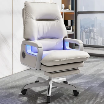 Дизайнерски масажни офис столове, бяла модерна Японска работно кресло за отдих, Представител кожени мебели за дома Sillas Playa De