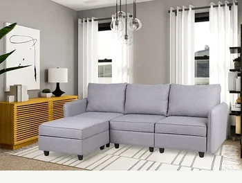 Дизайнерски секционни Ъглов диван Lshape луксозни мебели за съвременна всекидневна, диван
