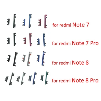 Дубликат част Бутон за регулиране на силата на звука на храна за Xiaomi Redmi 7 Note 8 Pro Оригинален телефон на Нов корпус Рамка Страничен клавиш за включване изключване Repl