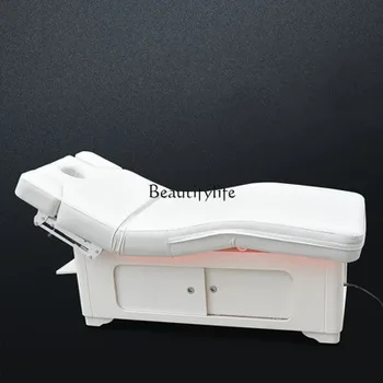 Електрическа косметологическая Автоматична Повдигаща легло за медицински масажи и физиотерапия от качествено масивно дърво