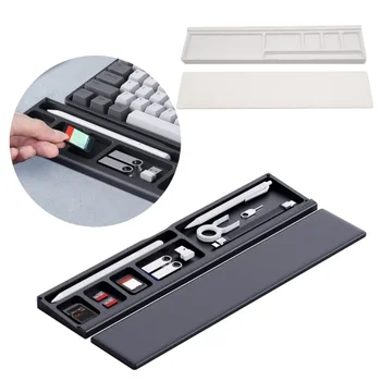 Ергономична клавиатура, поставка за китките, мека укрепване панел с вградено чекмедже за съхранение, лек набор на текст Облекчава болката в китката, удобен