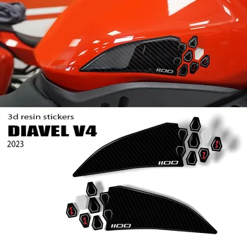 За Ducati Diavel V4 diavel v4 2023-Аксесоари За мотоциклети Протектор на резервоара 3D Набор от Стикери От Епоксидна смола