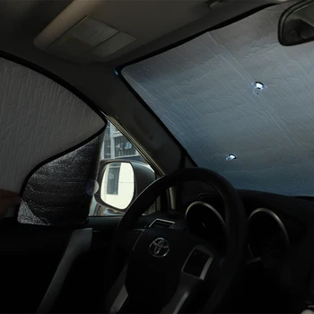 За Toyota Land Cruiser Prado Предното предното стъкло на превозното средство от алуминиево фолио, козирка, сгъваема защитно покритие, аксесоари