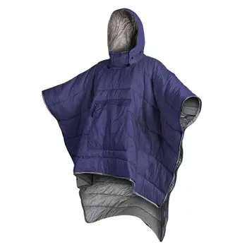 Зимно пончо за къмпинг с качулка, ультралегкий зимни дебели дъждобран, яке-наметало, naka памучен зимни удебелена яке, Ветрозащитная