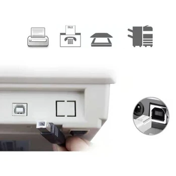Кабел за принтер, USB 2.0 щепсела от тип A до щепсела тип B кабел за принтер и скенер Кабел за принтер, USB 2.0 щепсела от тип A до щепсела тип B кабел за принтер и скенер 5