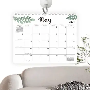 Календар за домашен офис на 2024-2025 година Wall 18 Месечен планер на календари януари 2024 до юни 2025 година Лесното планиране на Ежедневника