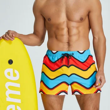 Летни мъжки плажни бански костюми, секси бански костюми, дишащи бързо съхнещи топене, модерни мъжки спортни шорти за сърф.