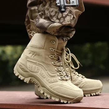 Мъжки тактически армейските обувки в стил милитари, мъжки ежедневни обувки, кожени армейските обувки SWAT, Мотоциклетни армейските обувки, черни военни обувки