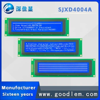 най-ниската цена Модул за показване на символи голям размер SJXD4004A STN Син negative 40X4 dot matrix display AIP31066 drive