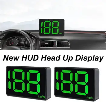 Най-новият проектор скорост на предното стъкло, GPS HUD измерване на скоростта, 2-цветен, щепсела и да играе, по-голям шрифт, аксесоари за автомобилна електроника за всички автомобили