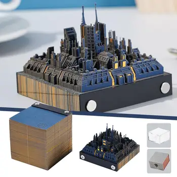 Научно-Фантастичен Замък Многофункционален Бележник За водене на Записки 3D Модел на Потребителска Бележка Офис Подарък Училище 2023 Забележка на Друг Коледен Блок Supp J5I7