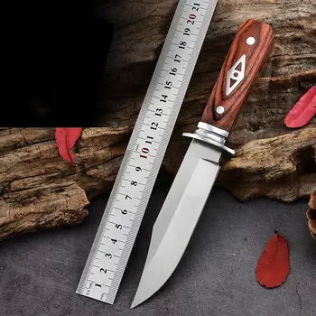 Нож за самозащита, за оцеляване на открито, остър нож висока твърдост, тактика за оцеляване в полеви условия с директен острие на ножа