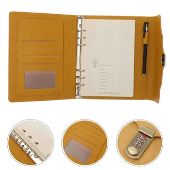 Офис бележник формат А5, тетрадка за записи на чиста хартия, списание на пароли с ключалка