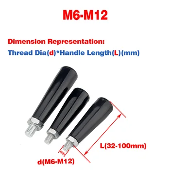 Пластмасова Дръжка С Външна Резба M6 M8 M10 M12 От Неръждаема Стомана Токарно-Фреза