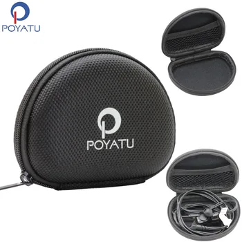 Преносима чанта За съхранение на слушалки POYATU За слушалки-притурки на Audio-Technica ATH-IM01 02 03 50 70 ATH-ANC23 CLR100 Mini Hard Case