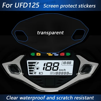 Прозрачни стикери за защита на екрана мотоциклет от TPU, непромокаеми за SUZUKI HAOJUE UFD125 UFD 125