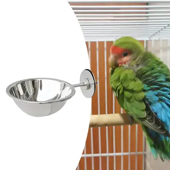 Птичья клетка, купа за хранене на папагали, купички за вода 11 см/14 см, градински преносим за папагал