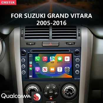 Радиото в автомобила CHSTEK Android 13 Мултимедия стерео навигация CarPaly Автоэкран за Suzuki Grand Vitara 2005-2016 Bluetooth, WIFI 4G