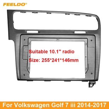 Рамка за предната FEELDO Car Stereo Audio с 10.1-инчов голям екран, модифицирана навигация за Volkswagen Golf 7, комплект панели # FD2973