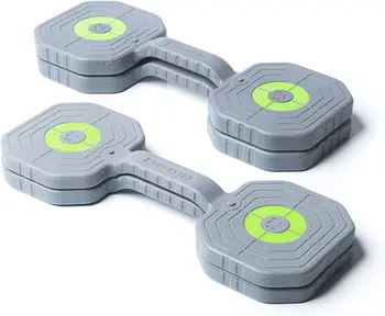 Регулируема гира Fitness USA STAKRBELL - Плосък сгъваема гира - 4,4 паунда (2 кг) и 6,6 килограма (3 кг) в 1 комплект с 4 утяжелителями, които 