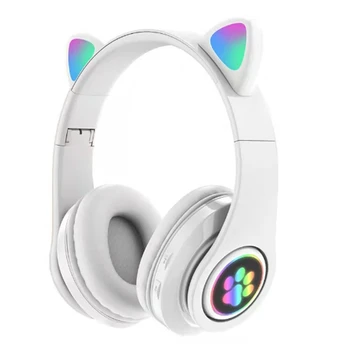 Слот за слушалки B39 Сладко Ears, която е Съвместима с Bluetooth Безжична слушалка с микрофон, Стереомузыкальная Сгъваема слушалки (Бял)