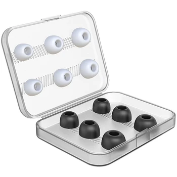 Сменяеми силиконови накрайници за уши за слушалки с преносим кутия за съхранение на AirPods Pro 12 броя