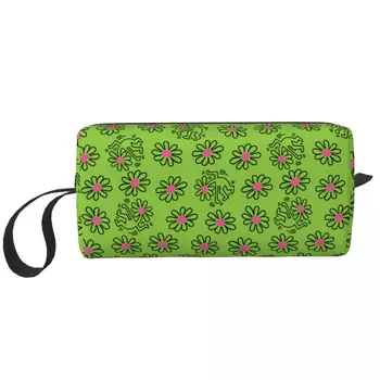 Травянисто-зелена абстрактна танцова пътна чанта за тоалетни принадлежности за жени, органайзер за козметични продукти, чанти за съхранение на козметика Dopp Kit Case Box
