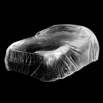 Универсален калъф за suv S / M Car Rain Dust Garage Прозрачен Еднократна Водоустойчив, прахоустойчив, Прозрачна пластмаса