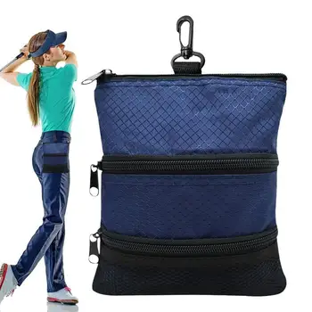 Чанта за аксесоари за голф Чанта за ценните неща за голф, за мъже, преносима чанта за топката, поясная чанта, добра защита, по-голям капацитет, няколко джоба.